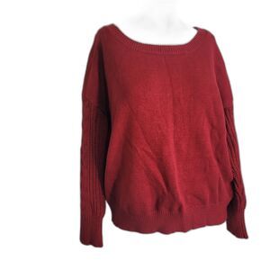Miracle Small sweater pullover stretch ribbed knit round neck longsleeve holiday